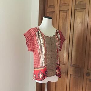 Cato Sheer Chiffon Pullover Top, Size S